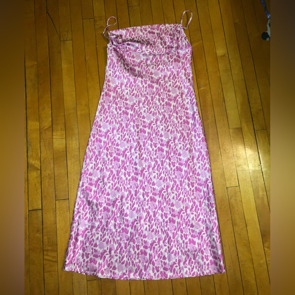 Pink leopard print slip dress - Picture 9 of 9